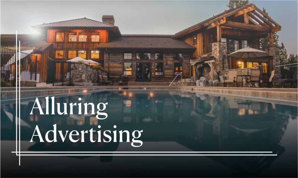 Home with a pool and article title Alluring Advertising