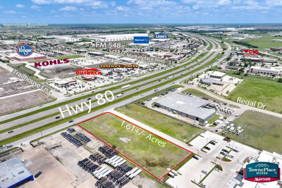 1.61 acres out of a 2.7 acre tract in front of the new Towne Place Suites by Marriott in Forney, Kaufman County. The fastest growing county in Texas