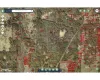 Aerial overview of property's location featuring property parcel outlined