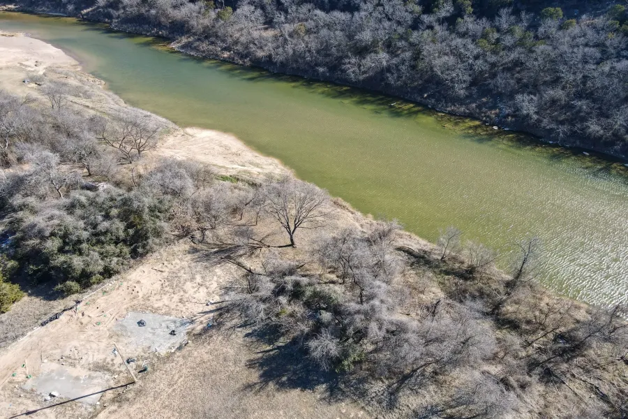 Bird's eye view of a large body of water