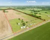 Overview of rural landscape with property boundaries highlighted boundary.