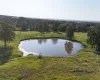 Bird's eye view of a nearby body of water