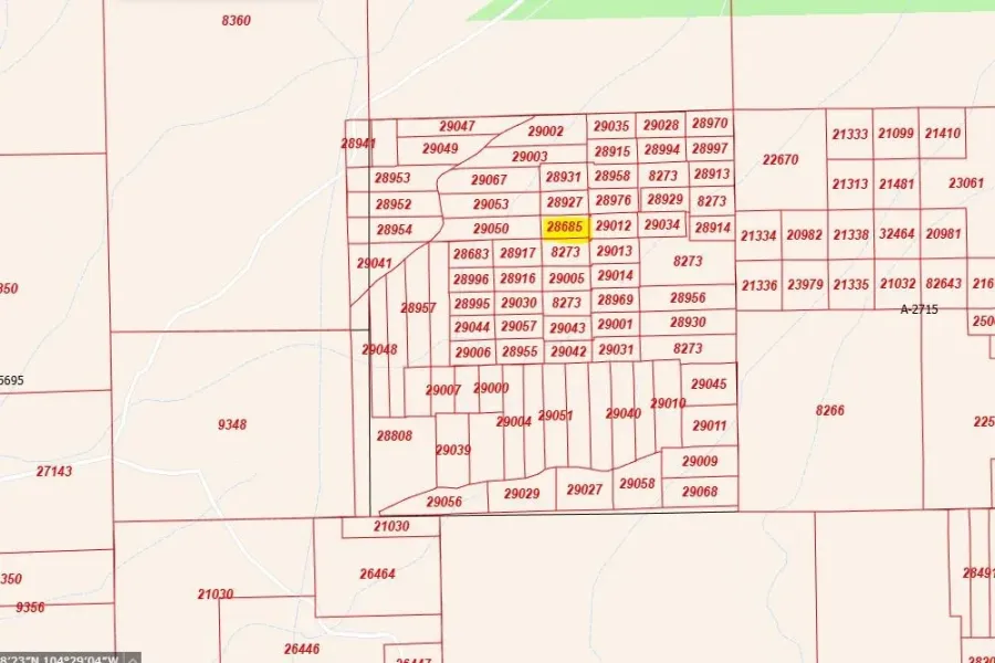 Map of parcels